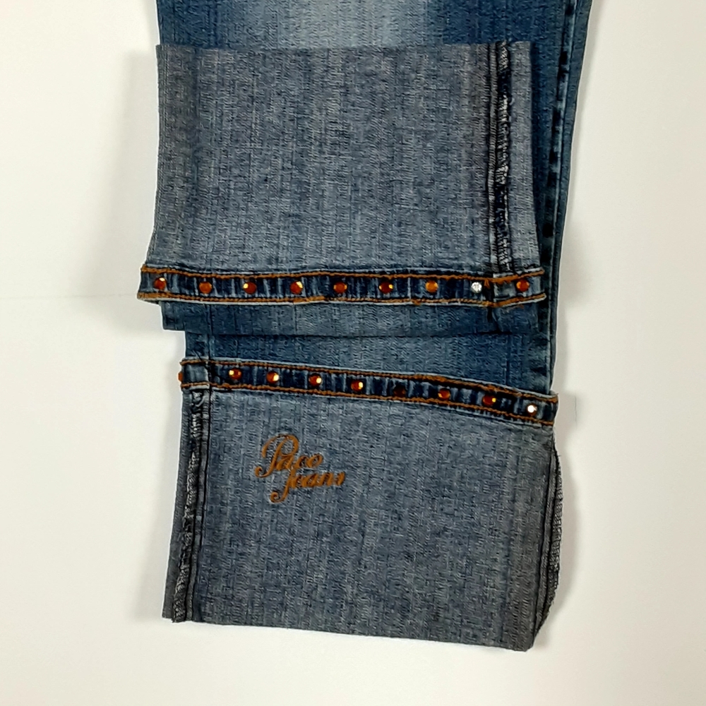 NWT Paco Jeans Capri Denim Belt Beaded 9 (28×22) - Picture 4 of 6
